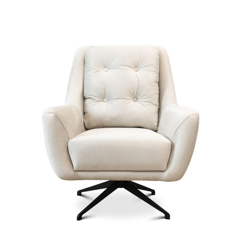 Miranda Lounge Chair (Cream Velvet) | Mid in Mod | Houston TX | Best Furniture stores in Houston