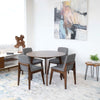 Aliana Walnut Dining Set -  4 Ohio Dark Gray Chairs | MidinMod | TX | Best Furniture stores in Houston