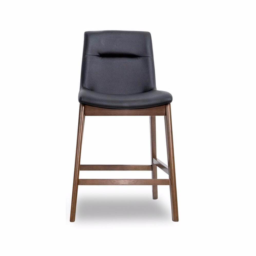 Danilo Counter Stool - Black Leather | MidinMod | Houston TX | Best Furniture stores in Houston