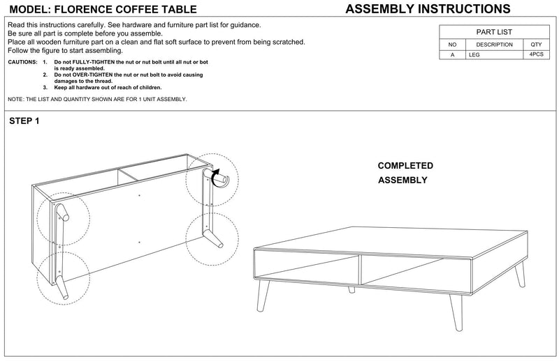 Florence Coffee Table | MidinMod | Houston TX | Best Furniture stores in Houston