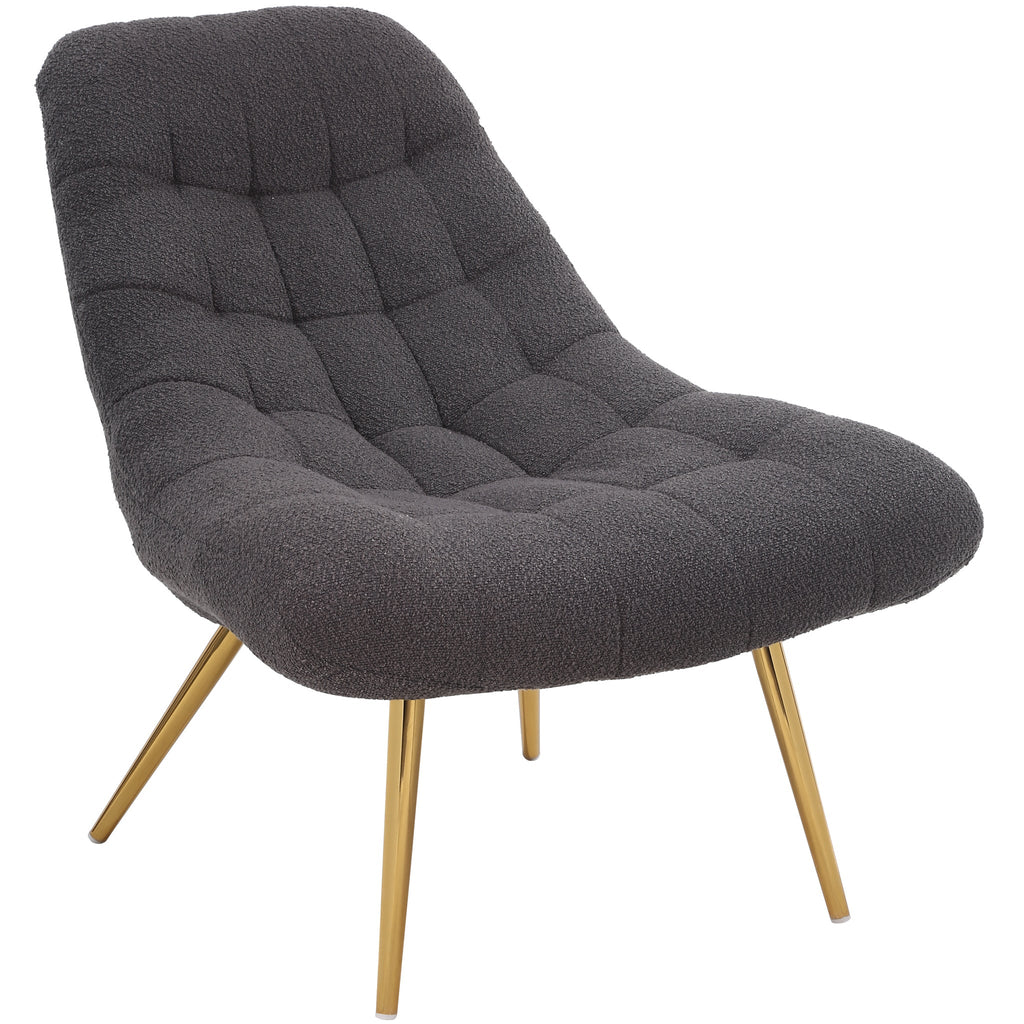 Edna Lounge Chair | Grey Boucle | Mid in Mod | Top Houston Furniture | Best Furniture stores in Houston