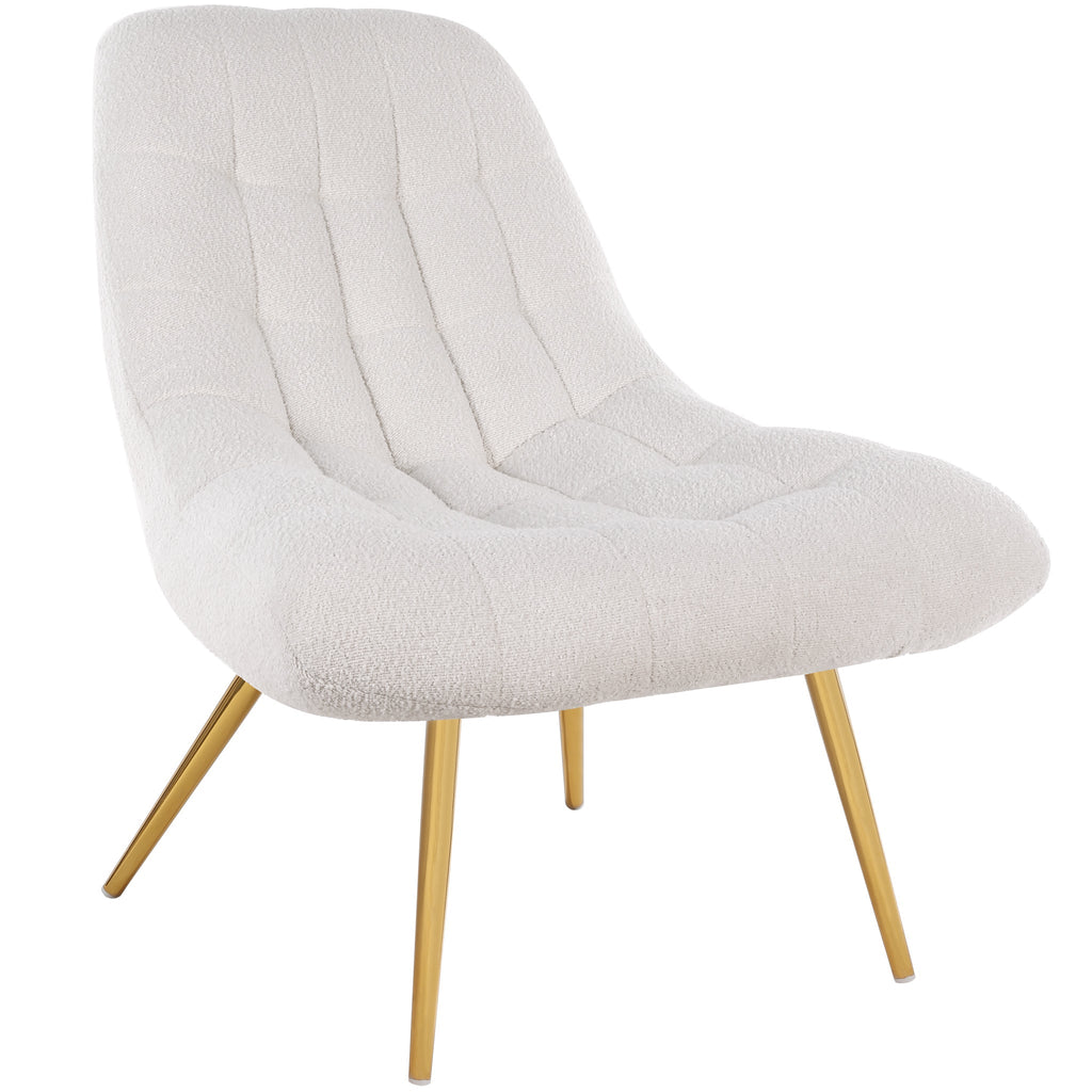 Edna Lounge Chair (Beige Boucle) | Mid in Mod | Houston TX | Best Furniture stores in Houston