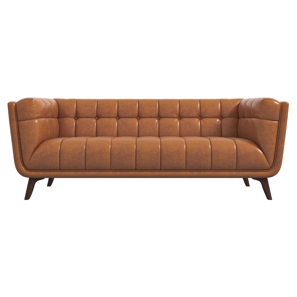 Kano Leather Sofa 84" - Cognac Leather | MidinMod | Houston TX | Best Furniture stores in Houston