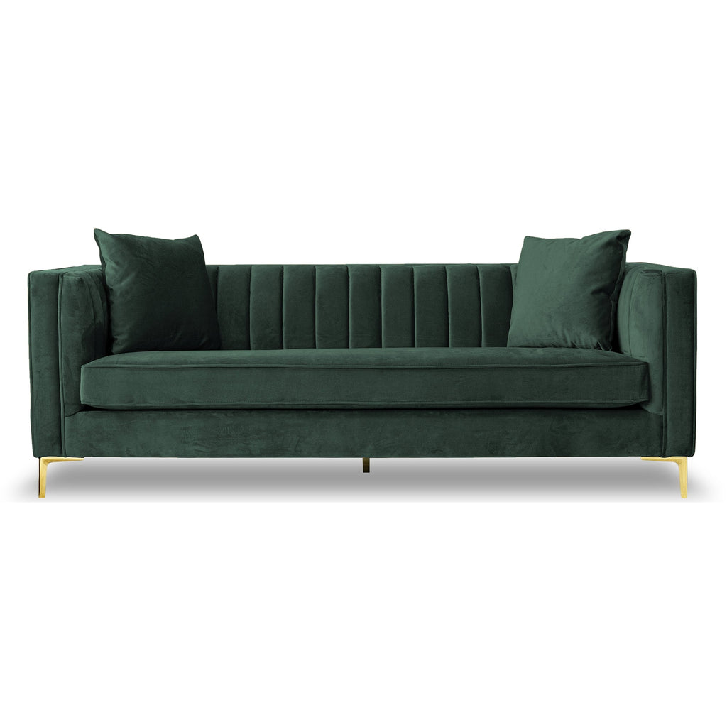 Kendra Sofa 91" - Green Velvet  | MidinMod | Houston TX | Best Furniture stores in Houston