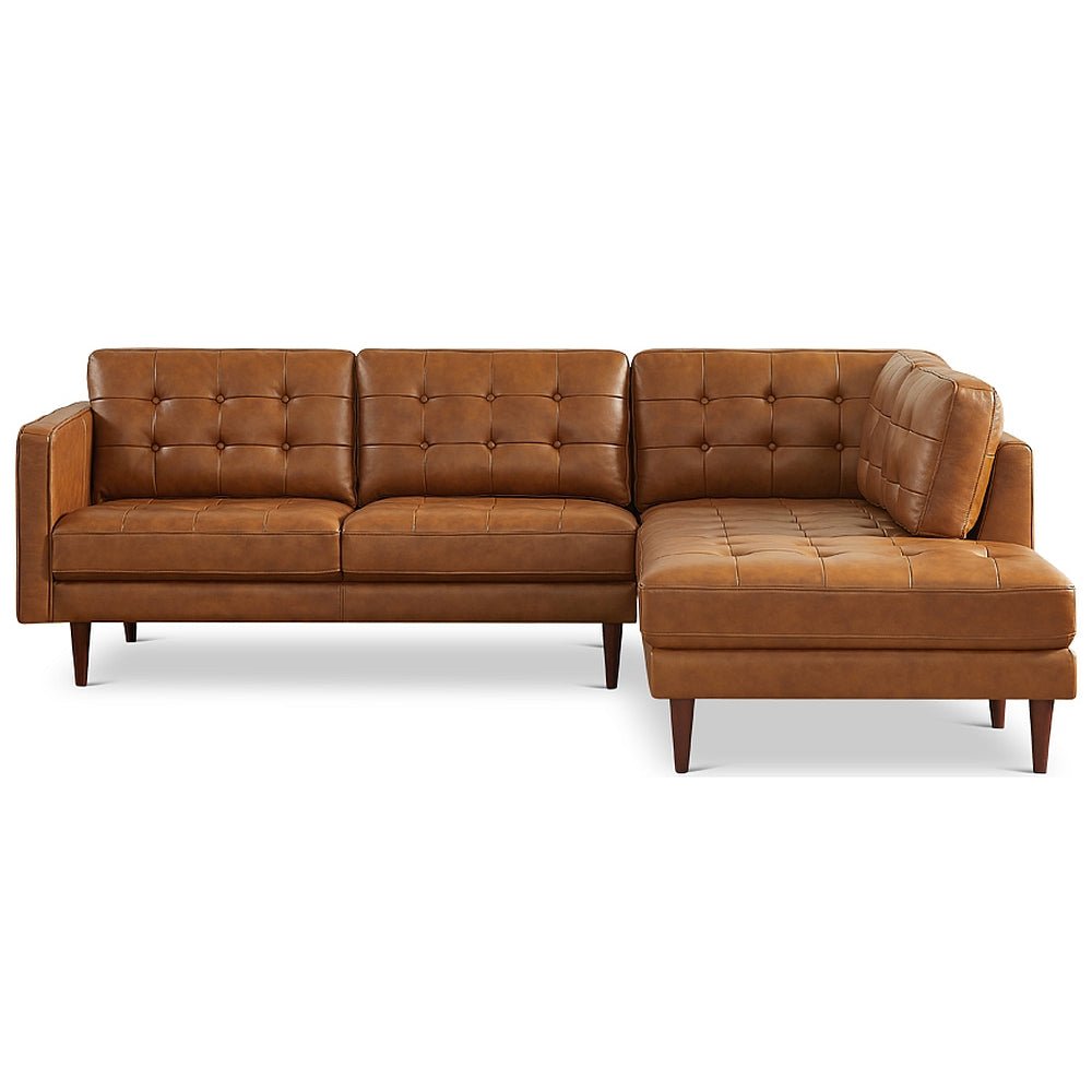 Lugano leather sectional Sofa - Right Facing | Mid in Mod | TX | Best Furniture stores in Houston