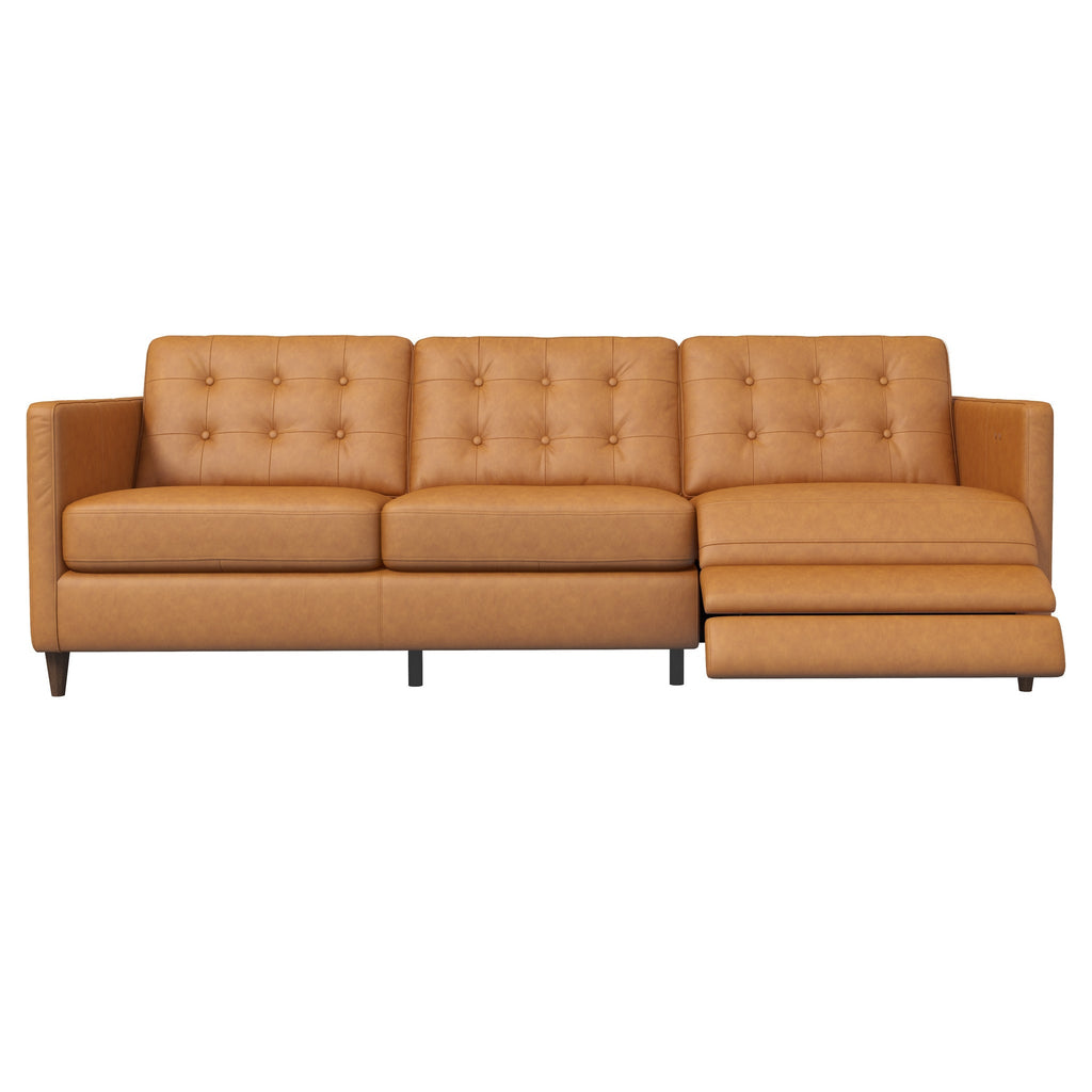 Louis Leather Electric Reclining Sofa -Tan right | MidinMod | TX | Best Furniture stores in Houston