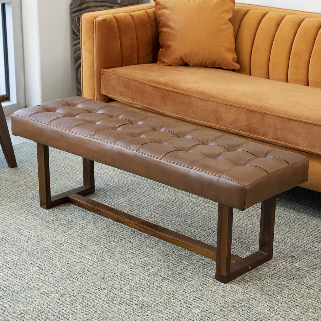 Sumba Leather Bench -  Antique Leather | MidinMod | Houston TX | Best Furniture stores in Houston