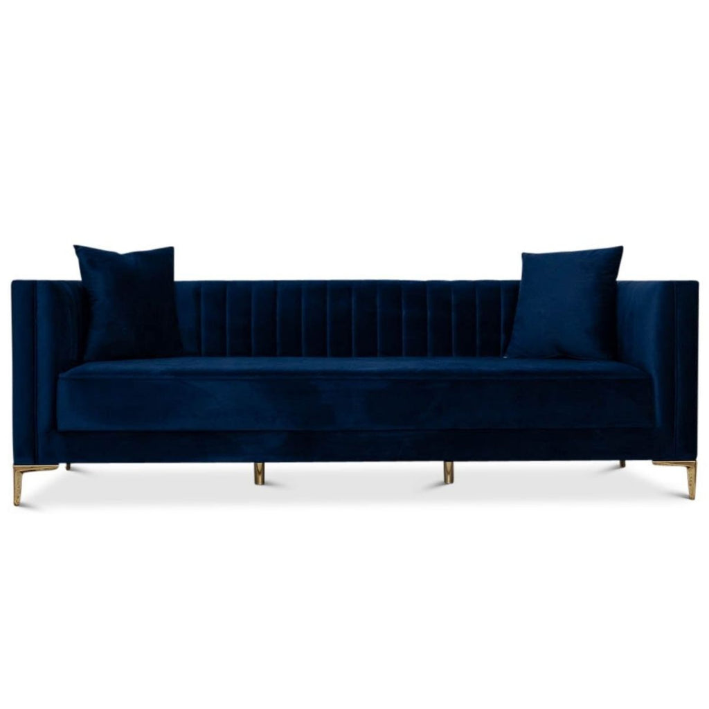 Kendra Sofa (Blue Velvet) | Mid in Mod | Houston TX | Best Furniture stores in Houston