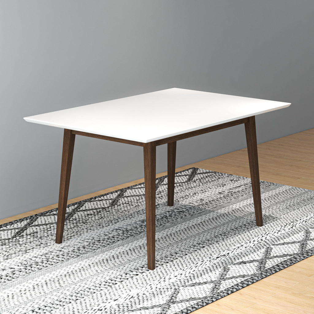 Adira White Top Walnut Small Dining Table | MidinMod | Houston TX | Best Furniture stores in Houston