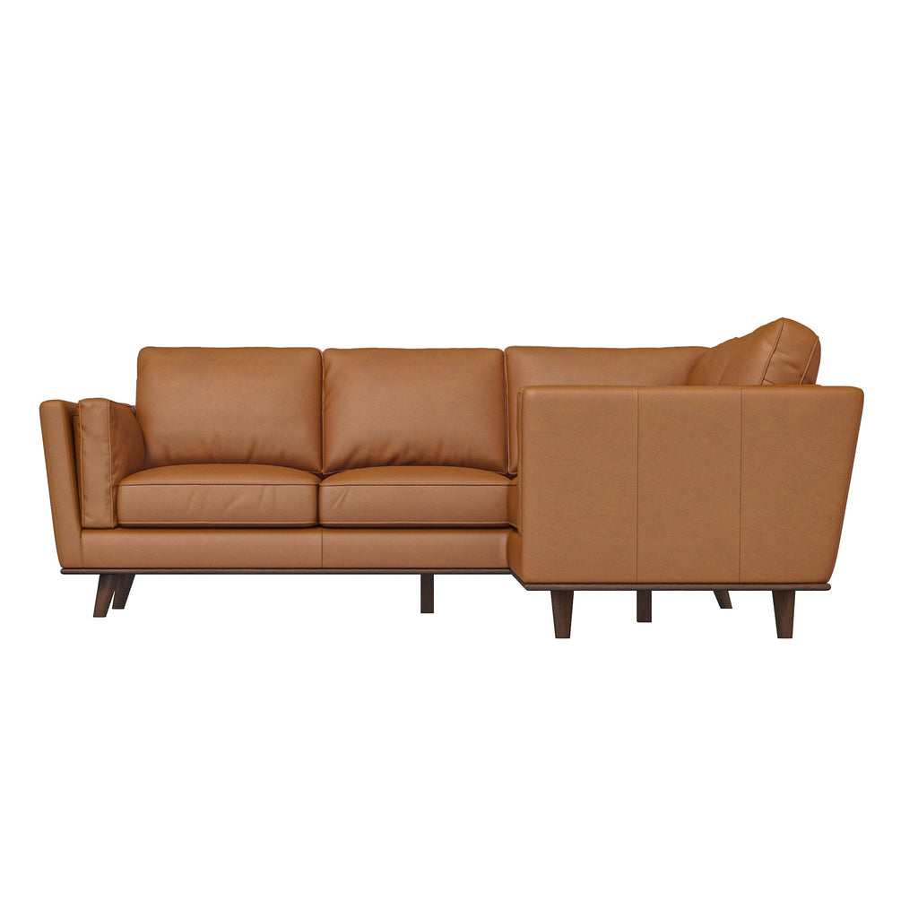 Ernest Tan Leather U Shape Corner Sofa | MidinMod | Houston | Best Furniture stores in Houston