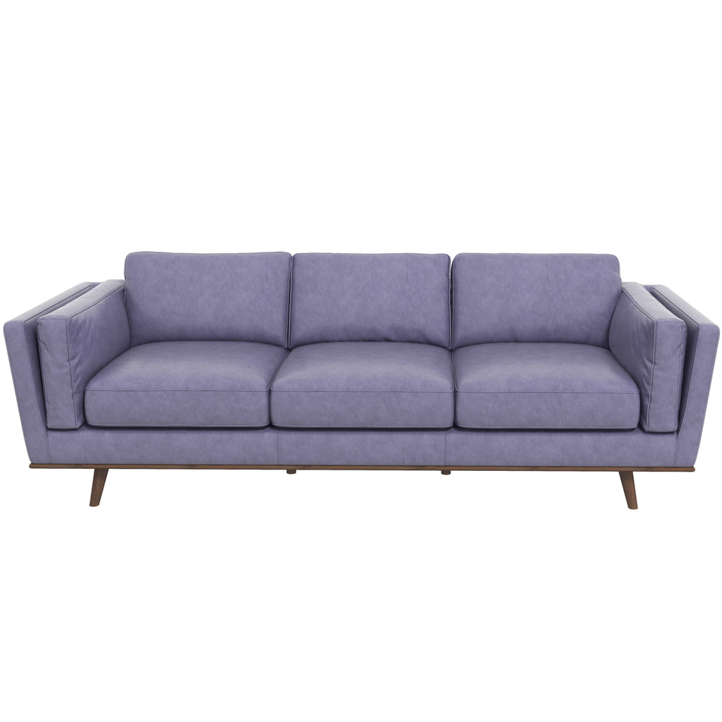 Ferre Leather Sofa - Blue Gray Leather  | MidinMod | Houston TX | Best Furniture stores in Houston