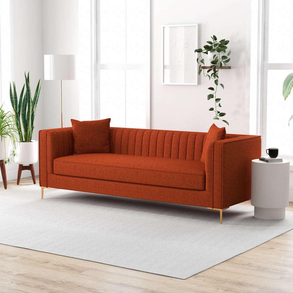 Kendra Sofa - Red Boucle | MidinMod | Houston TX | Best Furniture stores in Houston