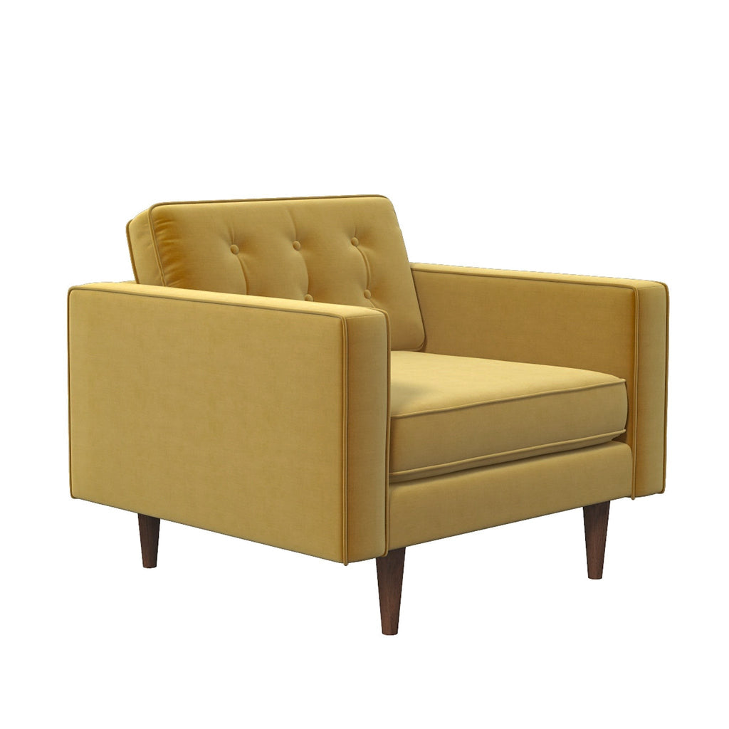 Kirby Lounge Chair - Gold Velvet | MidinMod | Houston TX | Best Furniture stores in Houston