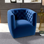 Lotte Swivel Chair (Blue Velvet) | MidinMod | Houston TX | Best Furniture stores in Houston