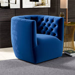 Lotte Swivel Chair (Blue Velvet) | MidinMod | Houston TX | Best Furniture stores in Houston