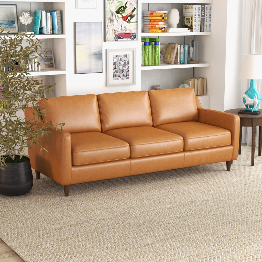 Manhattan Mid century Modern Leather Sofa | MidinMod | TX | Best Furniture stores in Houston